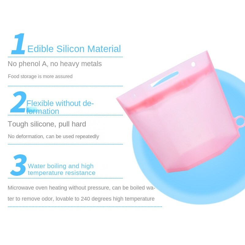 Virtuvės silikono laikymo krepšys Šviežiam laikymui Maisto pakavimo maišelis su užtrauktuku Buitinė daržovių laikymo šaldyta patobulinimas 1500ml