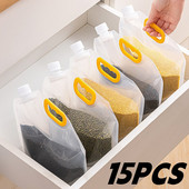 15 KOM Zrna Zapečaćena vrećica otporna na vlagu Vodootporna višekratna vrećica za pohranu žitarica Prijenosni silikonski EVA organizator za pakiranje hrane