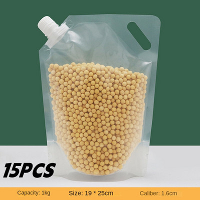 15 KOM Zrna Zapečaćena vrećica otporna na vlagu Vodootporna višekratna vrećica za pohranu žitarica Prijenosni silikonski EVA organizator za pakiranje hrane