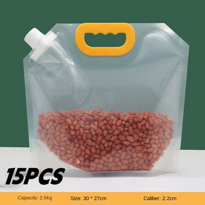 15 KOM Zrna Zapečaćena vrećica otporna na vlagu Vodootporna višekratna vrećica za pohranu žitarica Prijenosni silikonski EVA organizator za pakiranje hrane