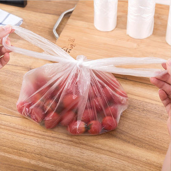 100 τεμ. Διαφανές ρολό, φρέσκοι πλαστικές σακούλες με κενό αέρος τσάντα αποθήκευσης τροφίμων 2 μεγεθών Τσάντες αποθήκευσης τροφίμων με λαβή Keep Fresh