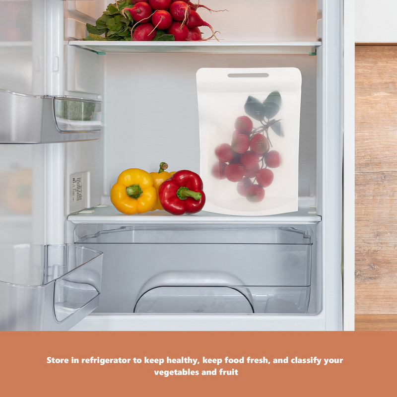 Vrećica Vreće Silikonska pohrana Zamrzivač Hladnjak Sendvič Užina Svježe meso Upotrebljivo ručak Čuvanje Očuvanje Žitarice Meso Zatvaranje