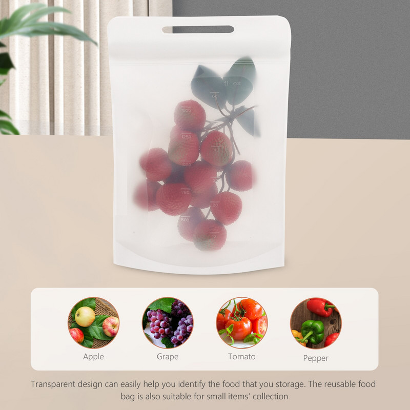 Vrećica Vreće Silikonska pohrana Zamrzivač Hladnjak Sendvič Užina Svježe meso Upotrebljivo ručak Čuvanje Očuvanje Žitarice Meso Zatvaranje