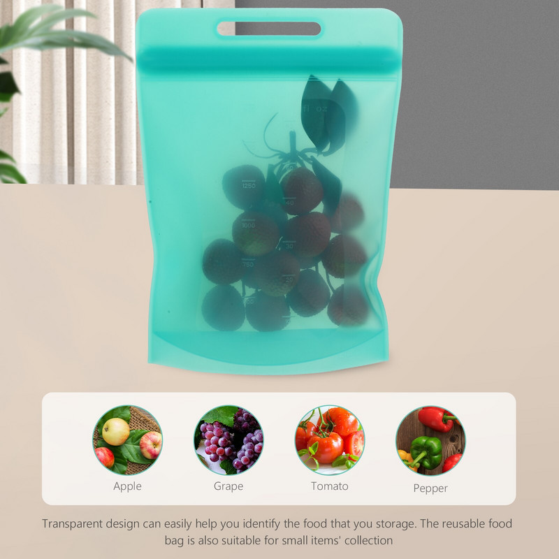Σακουλάκια σιλικόνης Αποθήκευση Καταψύκτης Ψυγείο Σνακ Φρέσκο Meatreusable Μεσημεριανό Διατήρηση Συντήρηση Δημητριακά Κρέατα Sealer