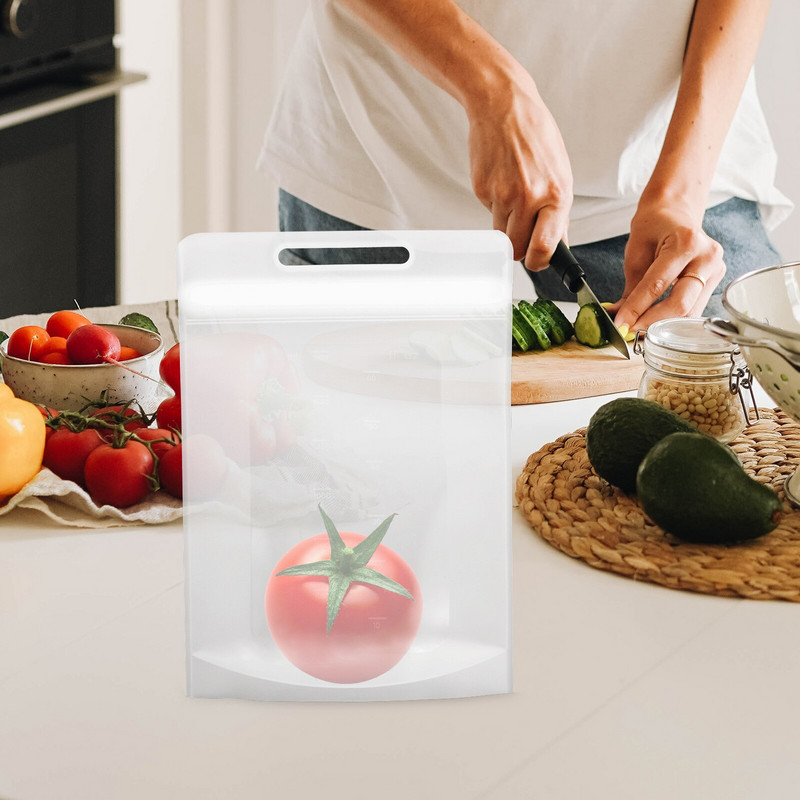 Σακουλάκια σιλικόνης Αποθήκευση Καταψύκτης Ψυγείο Σνακ Φρέσκο Meatreusable Μεσημεριανό Διατήρηση Συντήρηση Δημητριακά Κρέατα Sealer