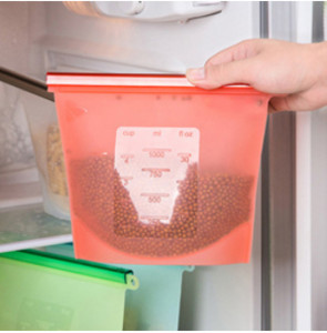 Bol pentru depozitare Recipiente din silicon pentru congelator, reutilizabil pentru alimente, cu fermoar, pahar, set proaspăt, pungi pentru pahare rezistente la scurgeri, fructe, prânz, legume