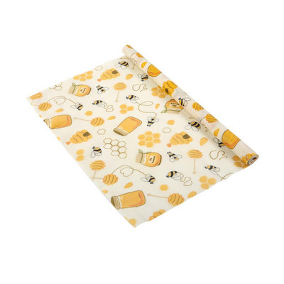 Tkanina za omotavanje hrane od pčelinjeg voska za višekratnu upotrebu, rolne pakiranja za hranu, ekološki prihvatljiva, netoksična, zatvorena prozirna folija od pčelinjeg voska za sendvič sir