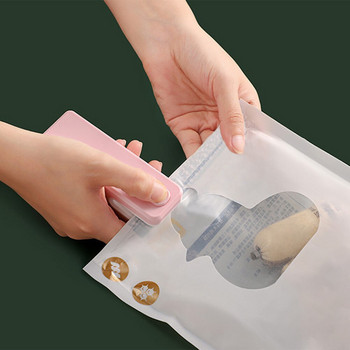 2-in-1 Mini Bag Sealer Handheld Portable Heat Sealers Επαναφορτιζόμενα θερμοκολλητικά κενού & κόφτης για πλαστική σακούλα αποθήκευση τροφίμων