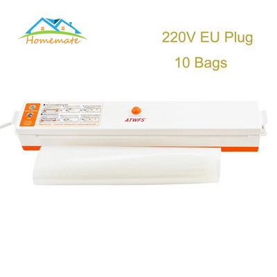 Hot Sell Vakuumski stroj za zatvaranje hrane Stroj za vakuumsko zavarivanje 220V/110V film za zavarivanje Vakuumski pakir Kuhinjski uređaji s 10 vrećica