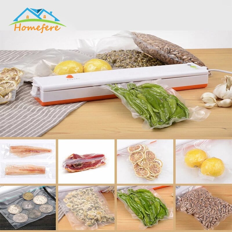 Hot Sell Vakuumski stroj za zatvaranje hrane Stroj za vakuumsko zavarivanje 220V/110V film za zavarivanje Vakuumski pakir Kuhinjski uređaji s 10 vrećica
