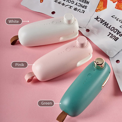 Mini USB sandarinimo mašina, mažų buitinių užkandžių plastikinių maišelių rankinis sandarinimo slėginis įtaisas, nešiojamas vakuuminis maisto sandarinimo aparatas