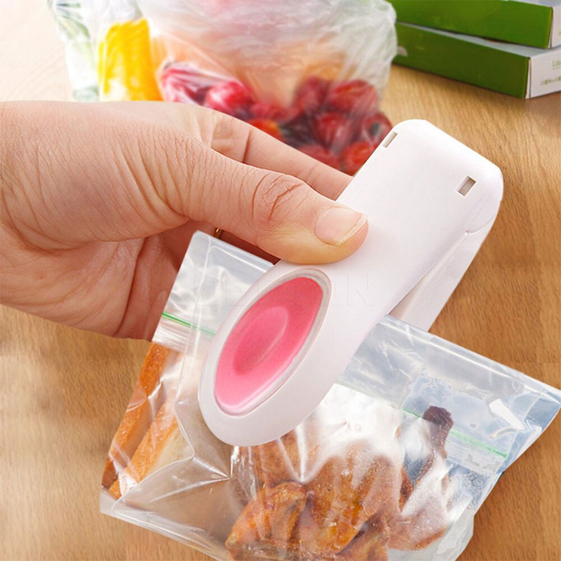 Mini elektrický tepelný zvárací stroj, ručné klipy na vrecká, impulzný tesniaci stroj, balenie do plastových vreciek