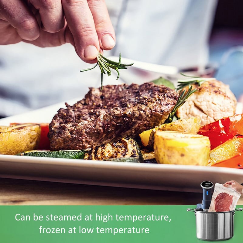 Súprava vákuových vreciek Sous Vide, 20 ks, opakovane použiteľných vreciek na uskladnenie potravín, 15 ks, 3 veľkosti, 4 uzatváracie spony, 1 ručná pumpa