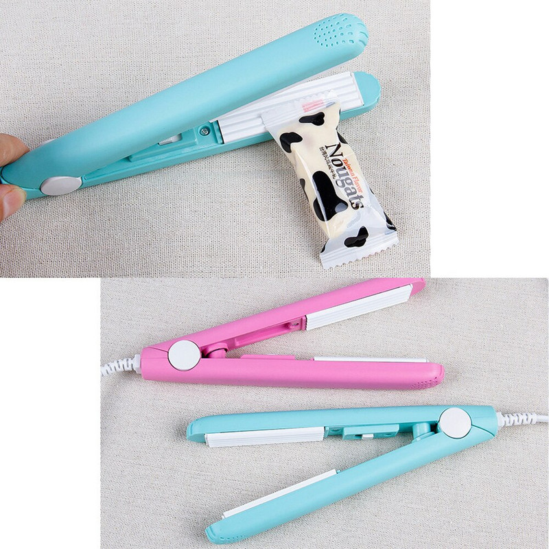 Behogar Multifunctional Portable Mini Presa de mana Masina electrica de sigilare din plastic pentru alimente, bomboane, saci de fructe, culori aleatorii