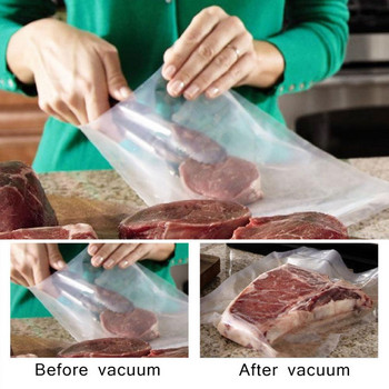 Τσάντα στεγανωτικού κενού κουζίνας Διαφανής τσάντα συσκευασίας τροφίμων Σακούλα αποθήκευσης τροφίμων φρέσκιας διατήρησης Πλαστική σακούλα μαγειρέματος στον ατμό
