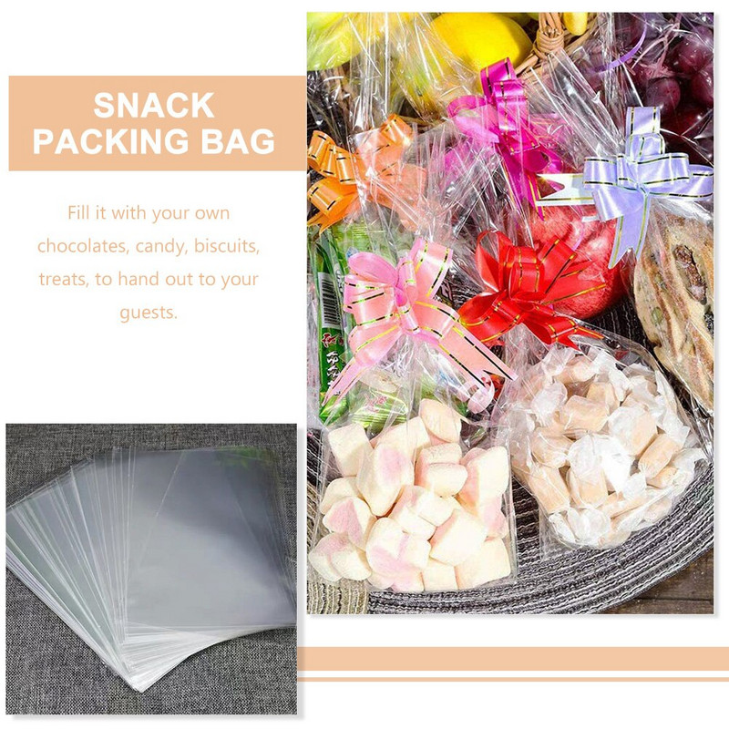 Genți pentru prăjituri pentru violoncel transparent, pentru petrecere, geantă de celofan, cadou, bomboane, favoare, panificație, nuntă, transparentă, sigiliu, ziua de naștere