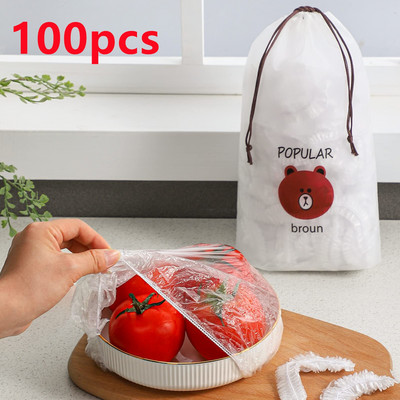 Višenamjenska vrećica za čuvanje svježe hrane, hladnjak, jednokratna navlaka za hranu, rastezljiva plastična folija, navlaka za zdjele, navlaka za cipele, pokrivala za glavu za tuširanje