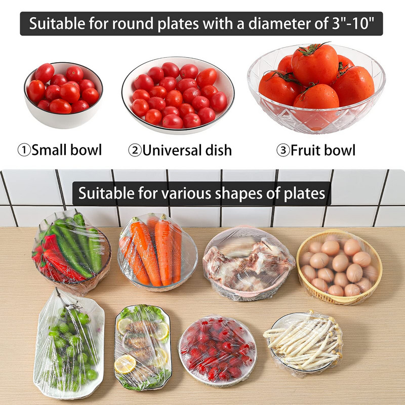Višenamjenska vrećica za čuvanje svježe hrane, hladnjak, jednokratna navlaka za hranu, rastezljiva plastična folija, navlaka za zdjele, navlaka za cipele, pokrivala za glavu za tuširanje
