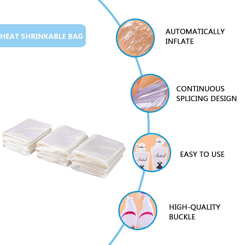 200 nuo karščio susitraukiančios pakavimo plėvelės plokščios burnos termosusitraukiantis maišelis.