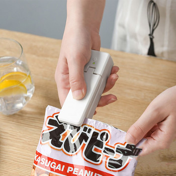 Φορητό μηχάνημα σφράγισης τροφίμων Τσάντα σνακ κουζίνας Τσάντα συσκευασίας τροφίμων Μηχανή σφράγισης Κλιπ τσάντας αποθήκευσης Επαναφορτιζόμενα εργαλεία κουζίνας