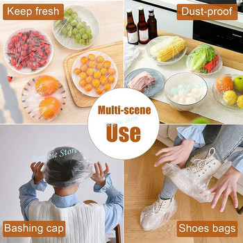 Κάλυμμα φαγητού μιας χρήσης Επαναχρησιμοποιούμενο ελαστικό καλύμματα αποθήκευσης φρέσκων τροφίμων Stretch bowl Καπάκια καλύμματος πιάτων τροφίμων Διατήρηση φρέσκων σακουλών Saver Dust