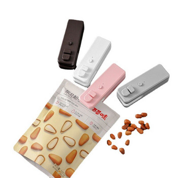 Съхранение на пакети Термопакет за храна Затваряне на чанта Кухненски инструменти Аксесоари Практична пластмасова термоуплътнителна щипка Машина USB зарядно устройство