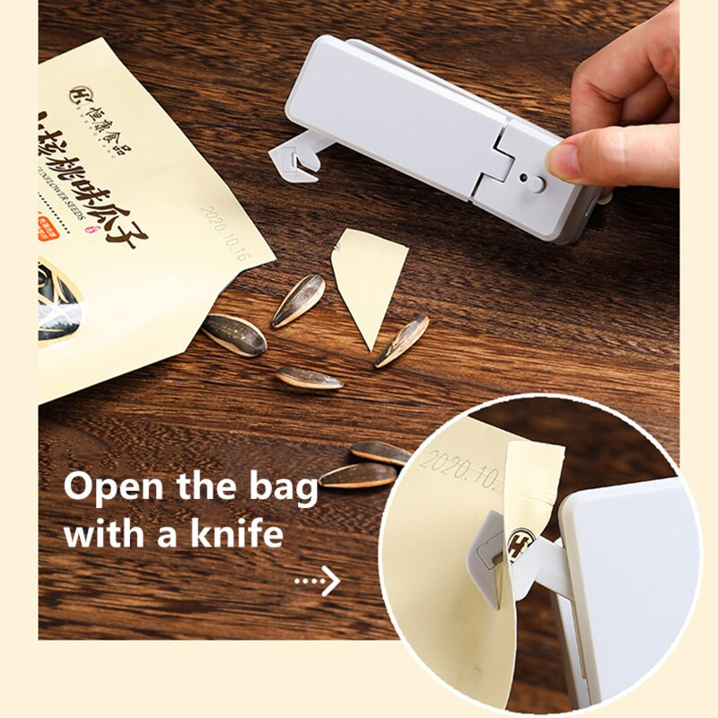 Usb mini zavarivanje vrećica Stroj za zatvaranje čipova za pohranu hrane Prijenosni uređaj za zavarivanje plastičnih vrećica Stroj za toplinsko prešanje Alat za spajanje za uštedu hrane