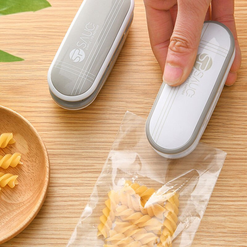 Műanyag zacskó tömítő vákuumcsomag tömítőgép kapcsok Mini termikus forrasztópáka záróelem hordozható bezár Gabona élelmiszer konyha