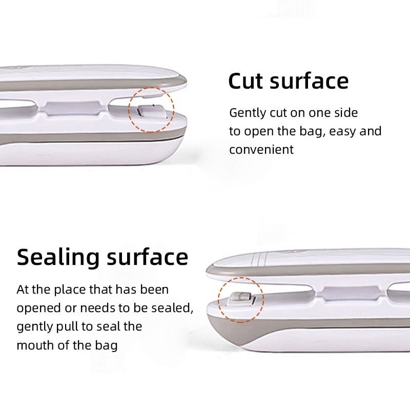 Műanyag zacskó tömítő vákuumcsomag tömítőgép kapcsok Mini termikus forrasztópáka záróelem hordozható bezár Gabona élelmiszer konyha