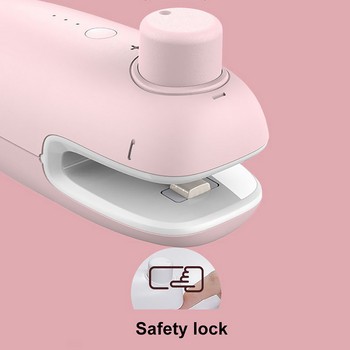 Преносим мини термоуплътнител USB зареждане Уплътнител за пластмасови торбички Машина за запечатване на торбички за съхранение Уплътнения за храна Снек Кухненски аксесоари