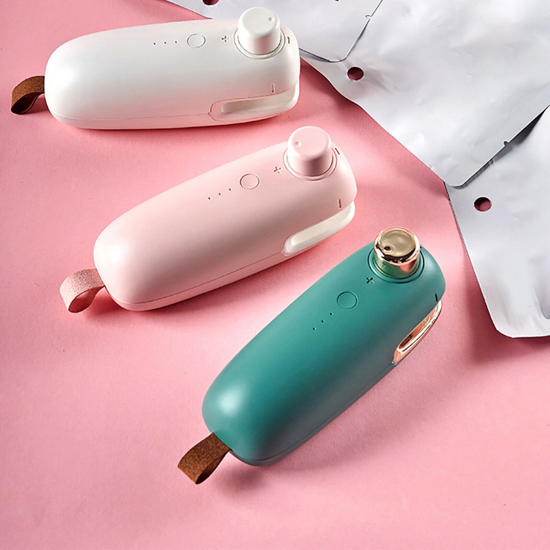 Prenosný mini tepelný uzáver, nabíjanie cez USB, uzáver plastových vreciek, úložný vrecko, uzáver, tesniaci stroj, tesnenia na potraviny, kuchynské príslušenstvo