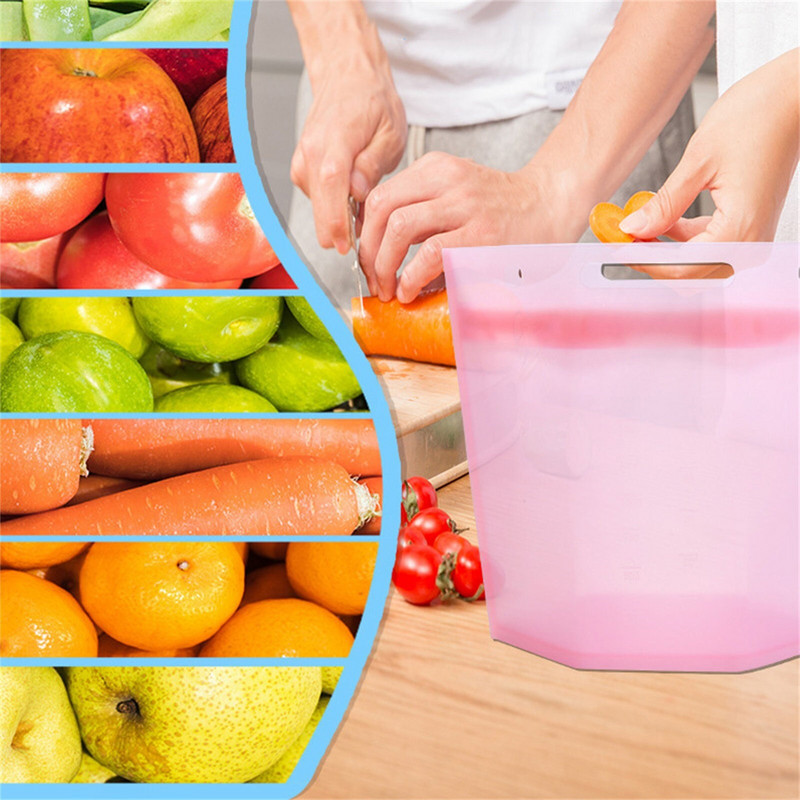 Daugkartiniai šaldiklio maišeliai Hermetiški maisto laikymo indai šaldytuvams Silikoniniai maisto laikymo maišeliai 20 Lb maisto laikymo talpa