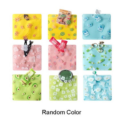 100 бр. Анимационни пластмасови торби с цип Сладки бонбони Закуски Бисквити Малки хранителни запечатани опаковки Съхранение на бижута Детски торбички за подаръци