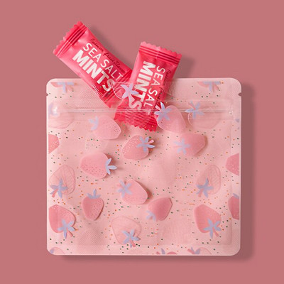 100 бр. Анимационни пластмасови торби с цип Сладки бонбони Закуски Бисквити Малки хранителни запечатани опаковки Съхранение на бижута Детски торбички за подаръци