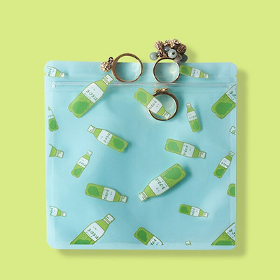 100 бр. Анимационни пластмасови торби с цип Сладки бонбони Закуски Бисквити Малки хранителни запечатани опаковки Съхранение на бижута Детски торбички за подаръци