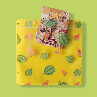 100 бр. Анимационни пластмасови торби с цип Сладки бонбони Закуски Бисквити Малки хранителни запечатани опаковки Съхранение на бижута Детски торбички за подаръци