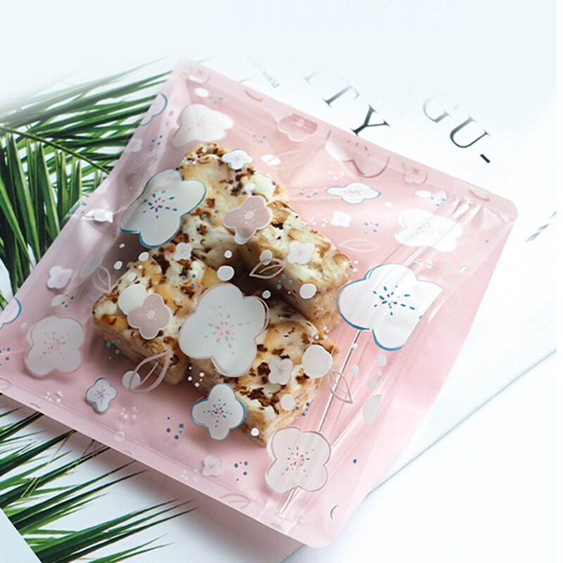 100 бр. Анимационни пластмасови торби с цип Сладки бонбони Закуски Бисквити Малки хранителни запечатани опаковки Съхранение на бижута Детски торбички за подаръци