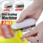 2 viename Mini nešiojama sandarinimo mašina Virtuvės įrankių Užkandžiai Pakavimo maišelio šilumos sandariklis