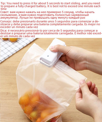Мини машина за запечатване на топлинни торбички Торбички за запечатване на опаковки Термична пластмасова торба за храна Затваряща се преносима машина за запечатване Опаковка за кухненски аксесоари