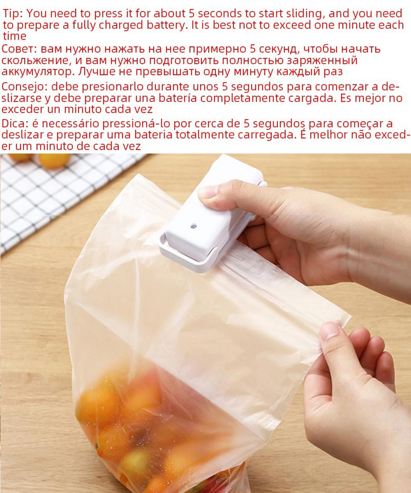 Mini tepelné uzatváracie zariadenie na balenie, uzatváracie vrecká na tepelné plastové potravinárske vrecká, prenosné uzatváracie zariadenie na balenie, kuchynské príslušenstvo