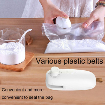 Mini Heat Sealer Bag Φορητό μηχάνημα σφράγισης Σνακ κουζίνας Αποθήκευση Φρούτα Κλιπ Τσάντας Τροφίμων Χειροκίνητη Σφραγιστική Τσάντα Οικιακής Χρήσης G1X7