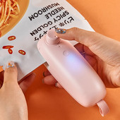 Prenosný mini tepelný zvárací stroj, ručný vstavaný Li-batériový stroj na napájanie z USB, nabíjateľný stroj na uzatváranie vreciek a potravinových vreciek
