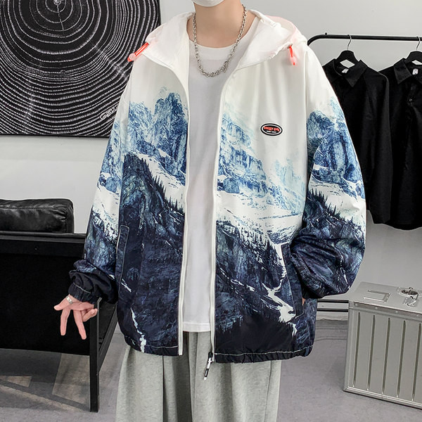 Geaca de toamna-iarna cu gluga si fermoar