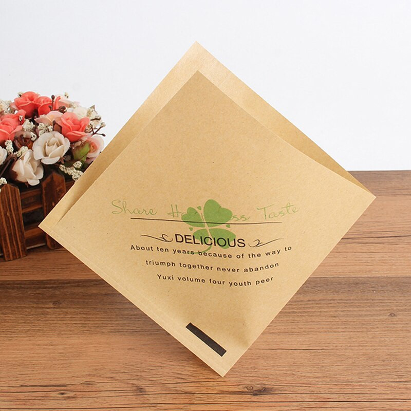 100 listova papira za pakiranje hrane Ambalaža od nafta Vreća od kraft papira Desert Kruh Sendvič Burger Kolačić Krafna 15*15