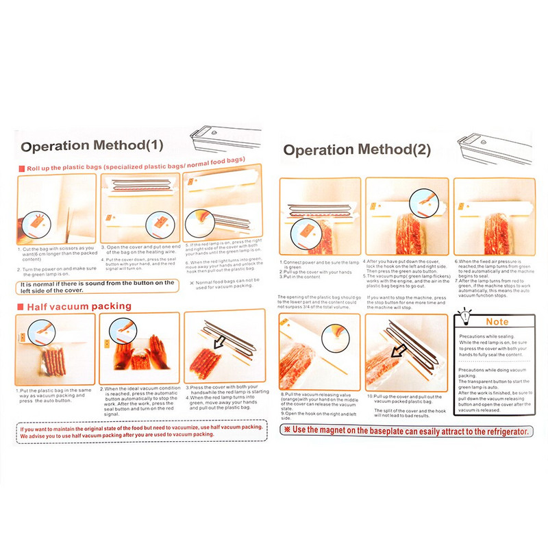 Maisto konservavimo plėvelės sandariklis Vakuuminio pakavimo mašina EU Plug / US Plug Buitinis maisto vakuuminis sandariklis
