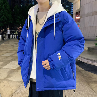 Muška zimska jakna s dugim džepom na rukavima i kopčanjem na zip