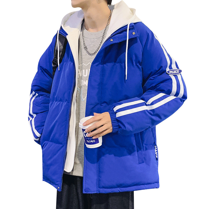 Muška zimska jakna s dugim džepom na rukavima i kopčanjem na zip