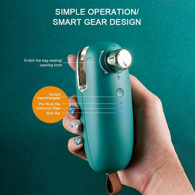 Mini električni stroj za toplinsko zavarivanje Prijenosne kopče za vrećice Pakiranje hrane Brtvilo Spajalica za pakiranje Kućne grickalice Alati za vrećice za hranu R0Z7