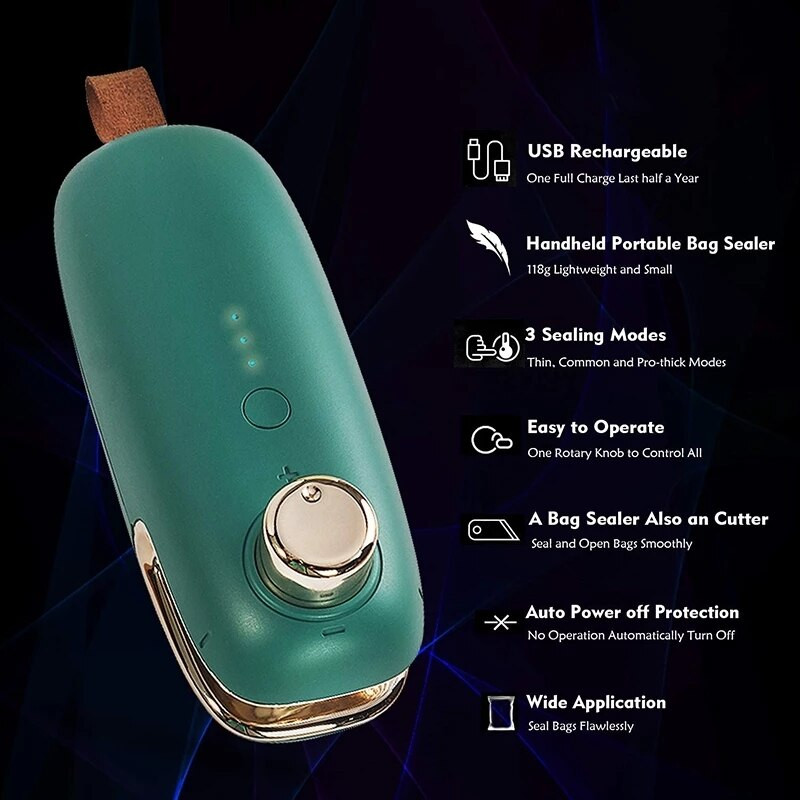 Prijenosni USB uređaj za ručno punjenje pod pritiskom, mini grijaći stroj za plastično pakiranje, ručni uređaj za vakuumsko zatvaranje hrane