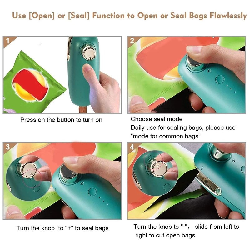 Prijenosni USB uređaj za ručno punjenje pod pritiskom, mini grijaći stroj za plastično pakiranje, ručni uređaj za vakuumsko zatvaranje hrane